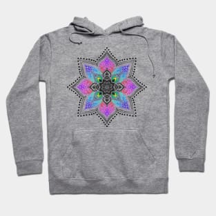 Peacock Mandala kaleidoscope zentangle pattern Hoodie